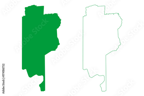 Crato municipality (Ceará state, Municipalities of Brazil, Federative Republic of Brazil) map vector illustration, scribble sketch Crato map