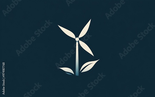 Futuristic Logo Design for a 2025 Energy Company with Modern Renewable Energy Symbol photo