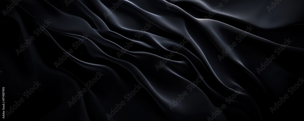 Fototapeta premium A plain black background with a soft light gradient on the edges offers a sleek and elegant canvas