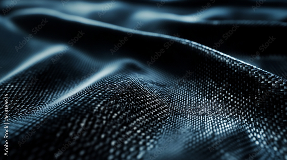 black satin fabric, abstract luxury black satin fabric background. wavy dark fabric background.