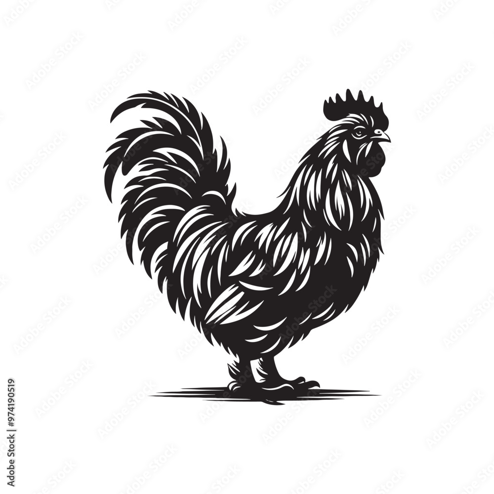 Hen silhouette for versatile creative design projects - Hen black vector
Hen silhouette for versatile creative design projects - Hen black vector