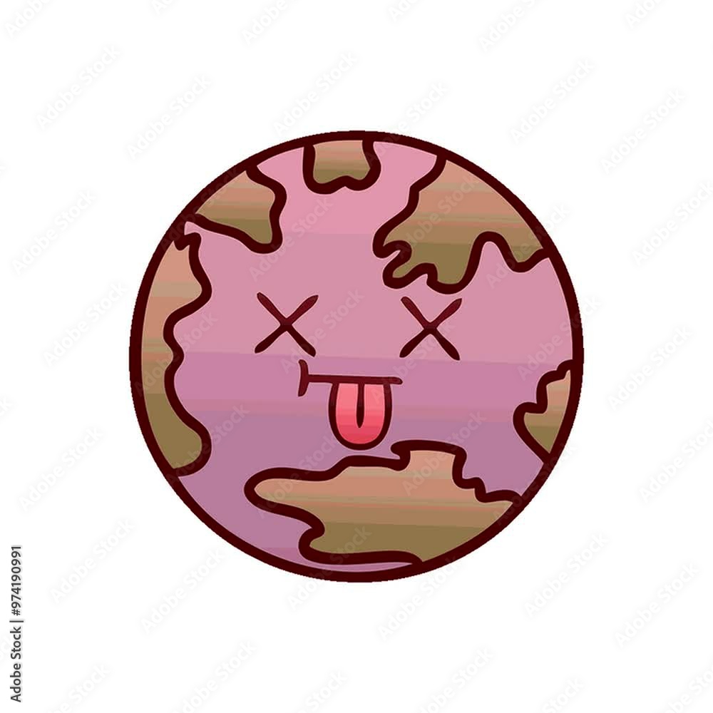 gradient shaded cartoon of a planet earth gradient shaded cartoon of a planet earth
