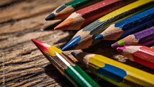 Obraz na płótnie pencils on white background w salonie