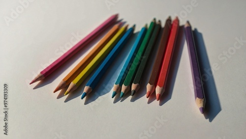 Obraz na płótnie pencils on a white background w salonie