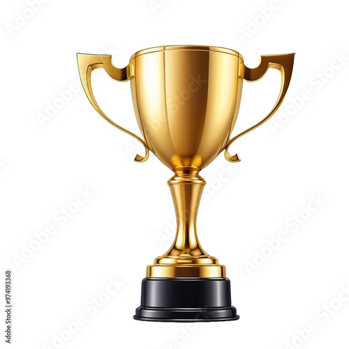 Golden Champion Cup, isolated, transparent background, no background. PNG.