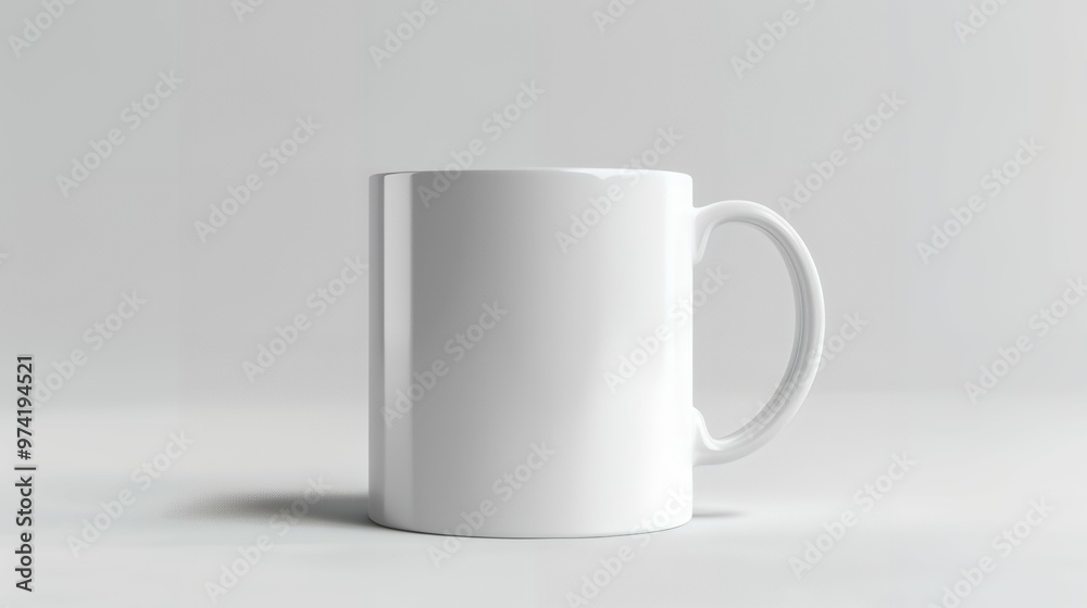 Simple and Versatile White Ceramic Mug Mockup for Custom Branding, Product Packaging, and Professional Design Presentation on a Clean, Minimalist Background Simple and Versatile White Ceramic Mug Mockup for Custom Branding, Product Packaging, and Professional Design Presentation on a Clean, Minimalist Background
