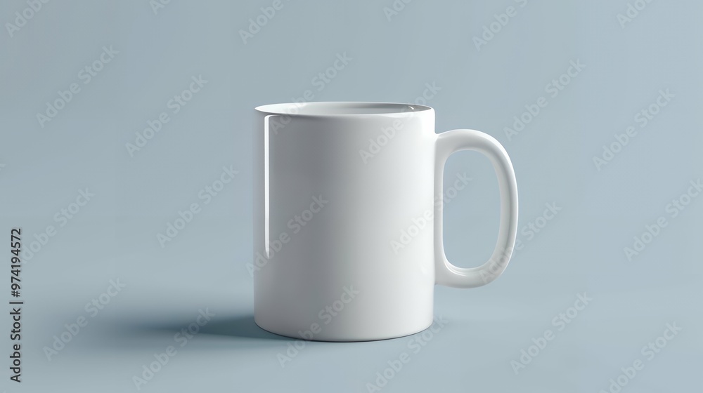 Simple and Versatile White Ceramic Mug Mockup for Custom Branding, Product Packaging, and Professional Design Presentation on a Clean, Minimalist Background Simple and Versatile White Ceramic Mug Mockup for Custom Branding, Product Packaging, and Professional Design Presentation on a Clean, Minimalist Background