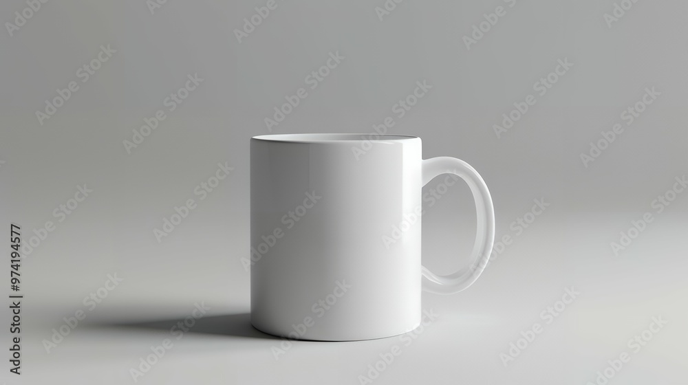 Simple and Versatile White Ceramic Mug Mockup for Custom Branding, Product Packaging, and Professional Design Presentation on a Clean, Minimalist Background Simple and Versatile White Ceramic Mug Mockup for Custom Branding, Product Packaging, and Professional Design Presentation on a Clean, Minimalist Background