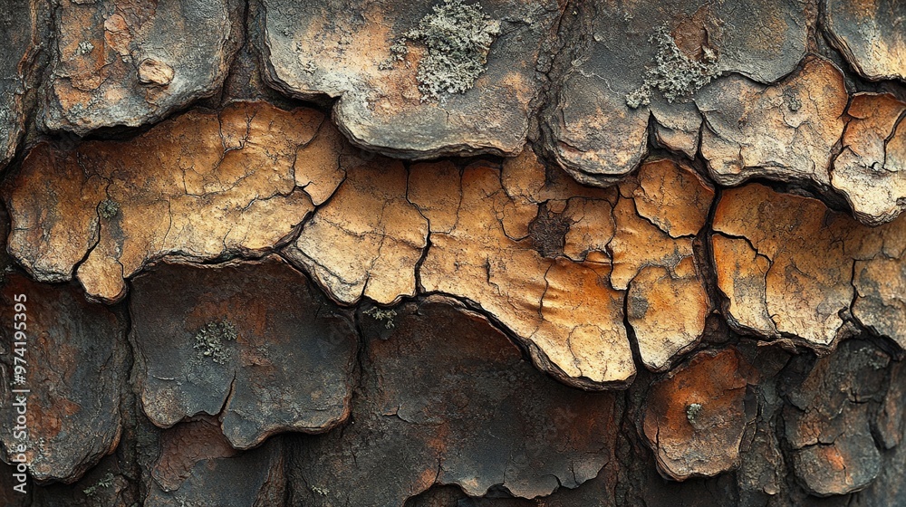 The texture of bark on an ancient tree The texture of bark on an ancient tree