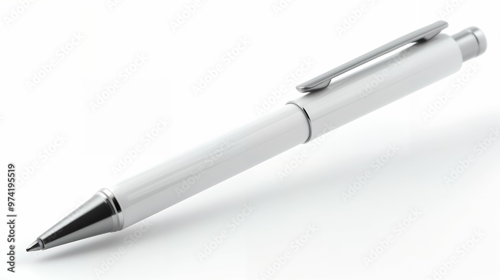 Minimalist White Pen Mockup Isolated on Clean White Background for Professional Stationery Design, Custom Branding, and High-Quality Product Presentation in a Sleek and Modern Style Minimalist White Pen Mockup Isolated on Clean White Background for Professional Stationery Design, Custom Branding, and High-Quality Product Presentation in a Sleek and Modern Style