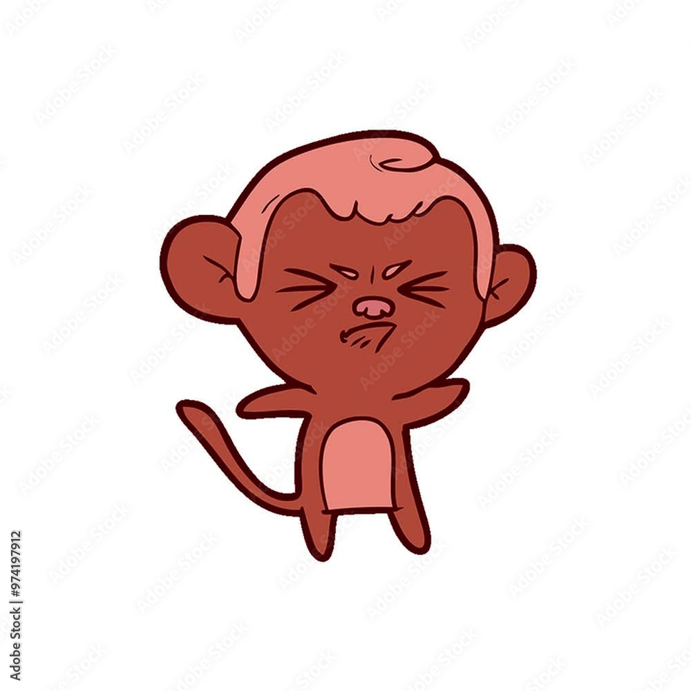 cartoon annoyed monkey cartoon annoyed monkey