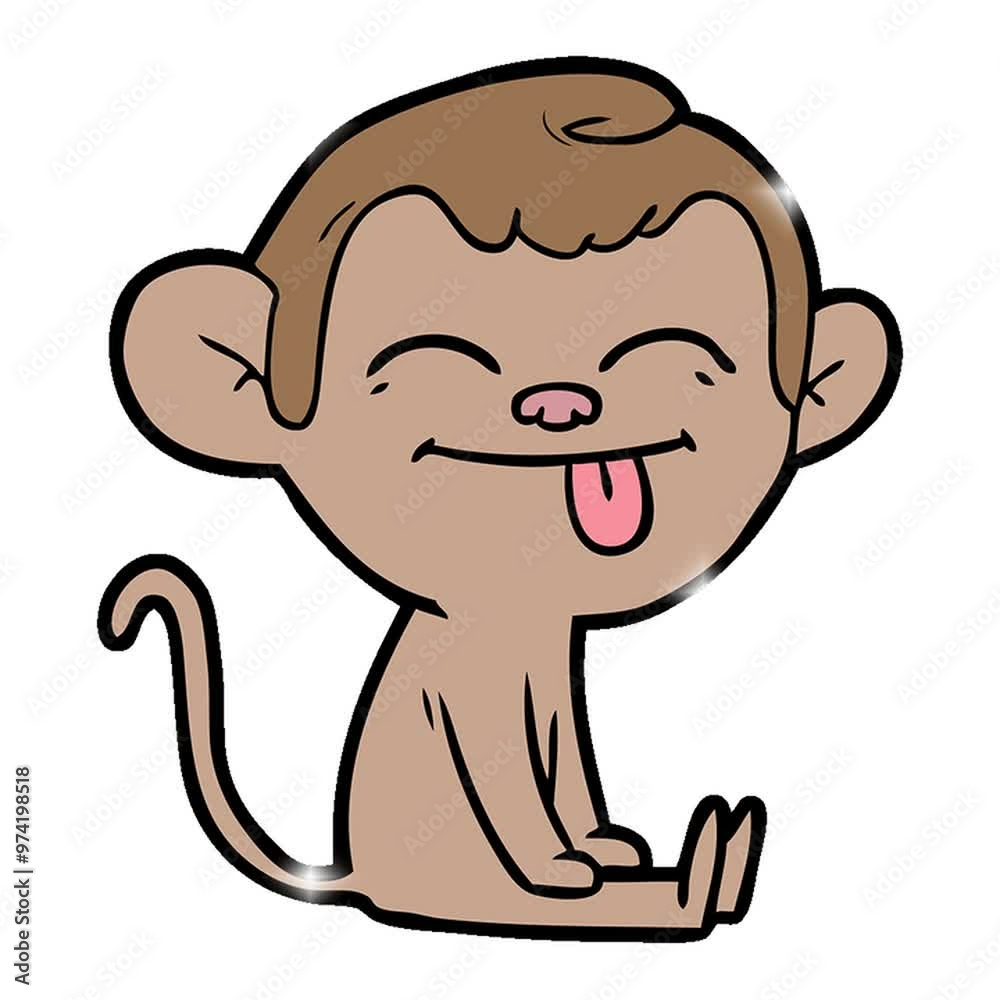 funny cartoon monkey sitting funny cartoon monkey sitting