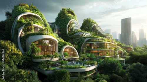 A green smart cities design with innovative architecture, #974201560