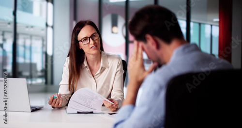 Quadro su tela Disciplinary Meeting Or Interview Fail