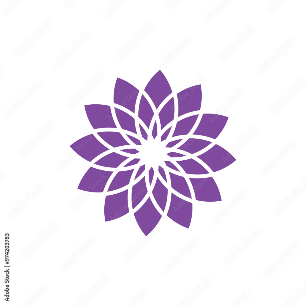Purple flower econ vector, modern design for beauty template Purple flower econ vector, modern design for beauty template