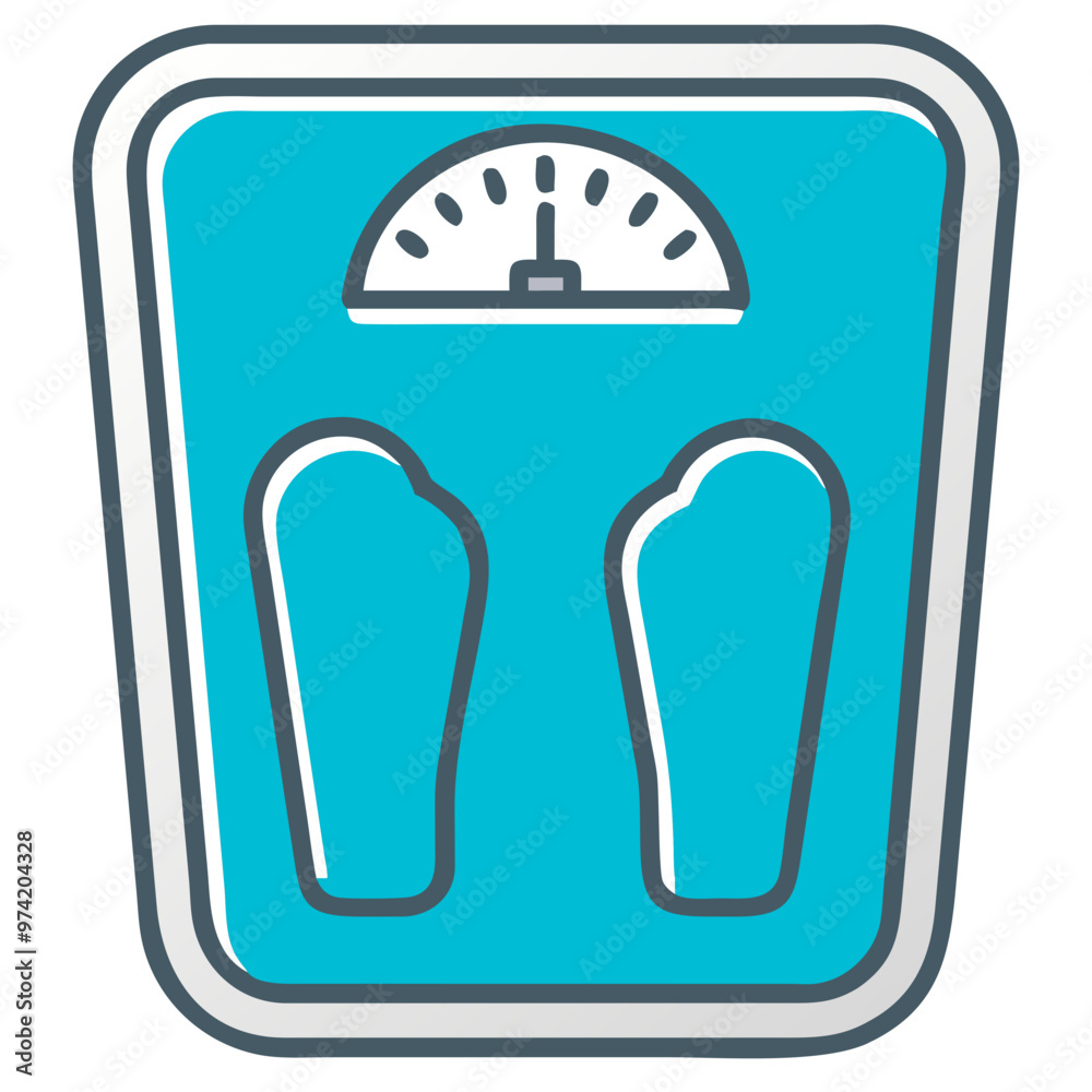 Weighing Scale Icon, Blue Vector for Health and Weight Management
Weighing Scale Icon, Blue Vector for Health and Weight Management