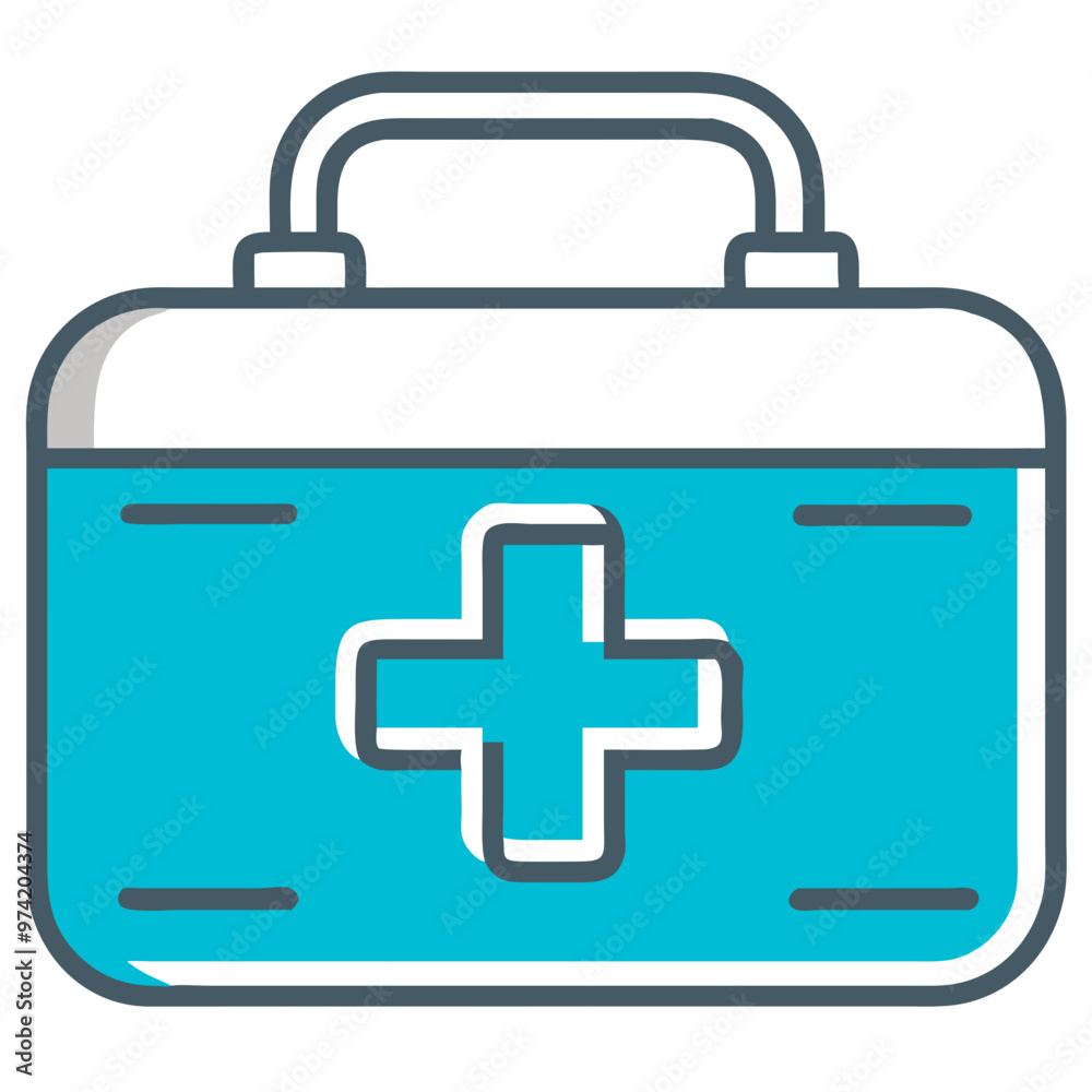 First Aid Kit Icon, Blue Vector for Emergency and Safety
First Aid Kit Icon, Blue Vector for Emergency and Safety