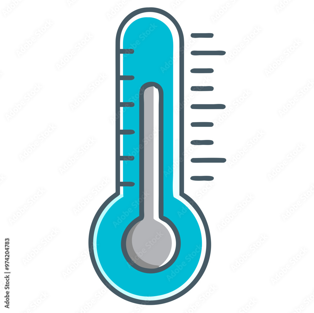 Thermometer Icon, Blue Vector for Temperature and Health Monitoring
Thermometer Icon, Blue Vector for Temperature and Health Monitoring