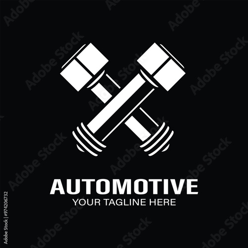engine piston logo  automotive logo