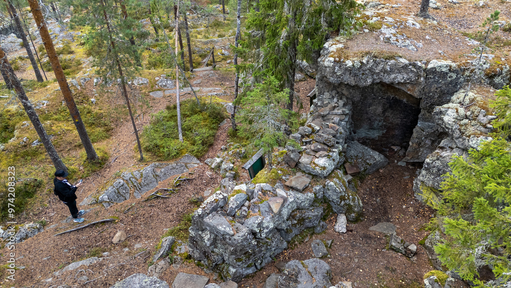 Obraz premium Pyhävuori rural house aerial - Lappajärvi