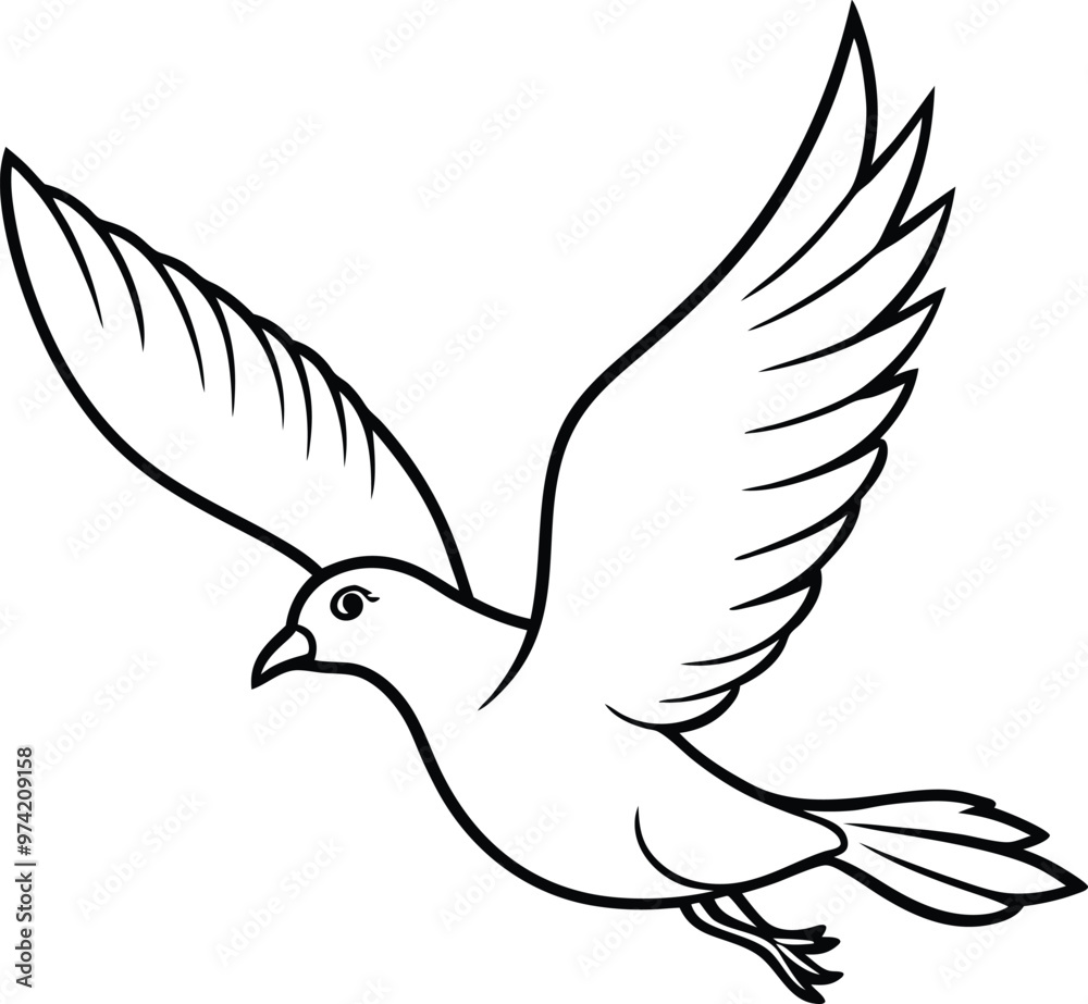 Obraz premium dove of peace isolated