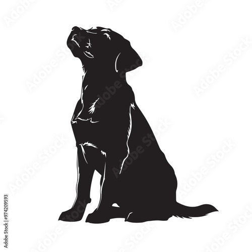 Dog silhouette collection vector. Dog in various poses and activities like jumping, sitting, running, playing, and standing. Silhouette black puppies, pet dog vector isolated on a white background