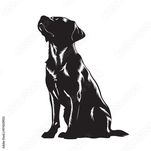 Dog silhouette collection vector. Dog in various poses and activities like jumping, sitting, running, playing, and standing. Silhouette black puppies, pet dog vector isolated on a white background