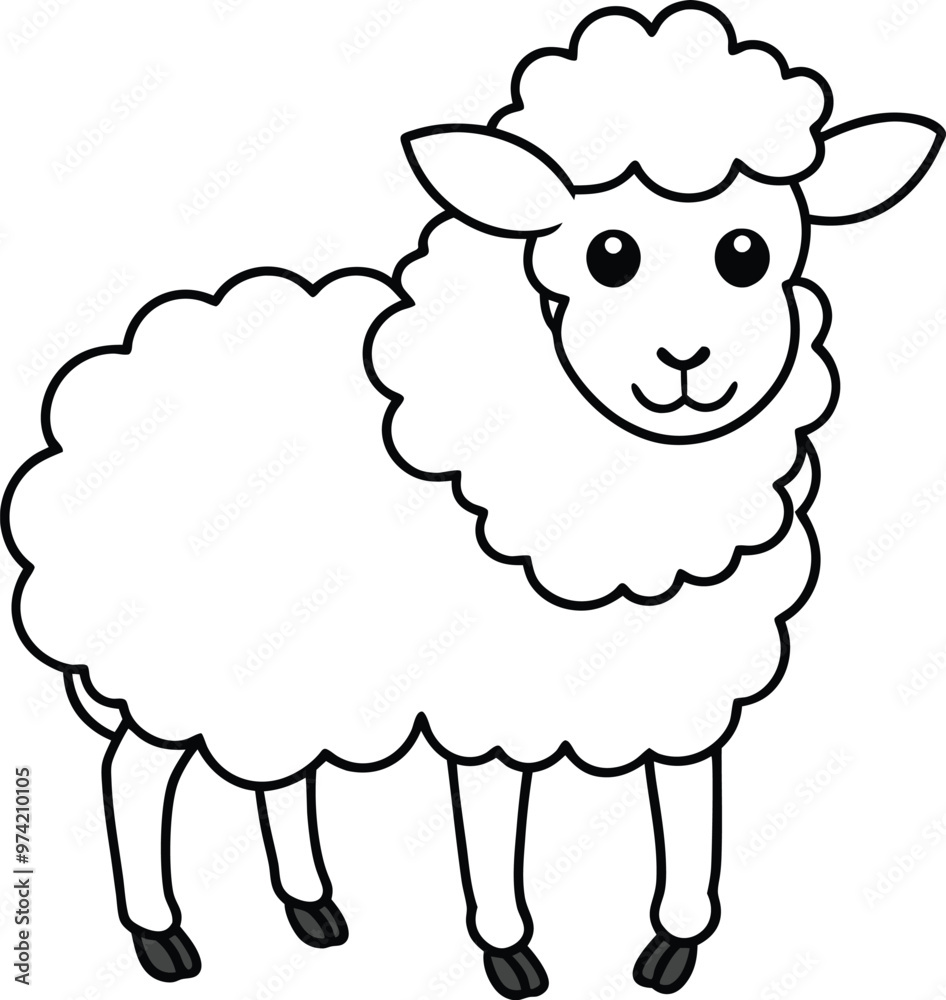 Kids Fun Coloring Book Cute Fluffy Wool Sheep
Kids Fun Coloring Book Cute Fluffy Wool Sheep
