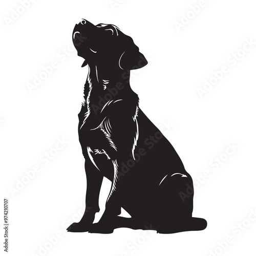 Dog silhouette collection vector. Dog in various poses and activities like jumping, sitting, running, playing, and standing. Silhouette black puppies, pet dog vector isolated on a white background