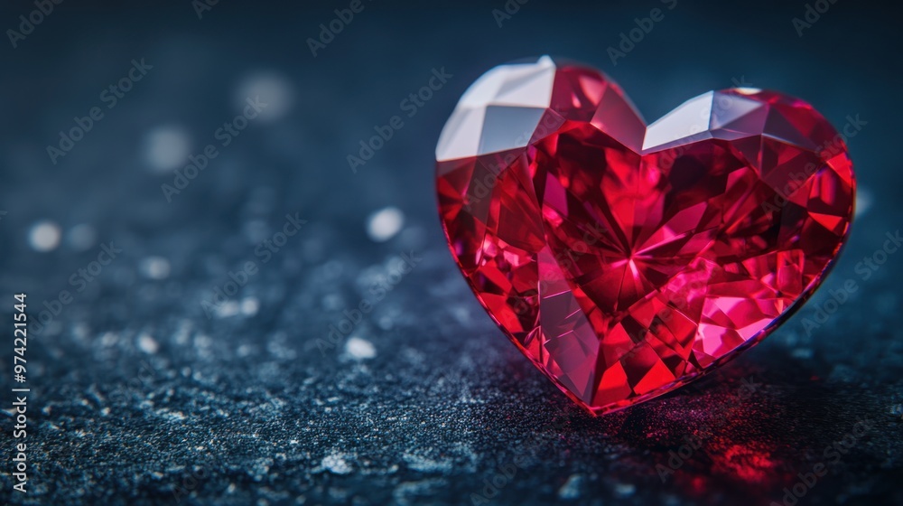 Sparkling Red Heart Gem Sparkling Red Heart Gem