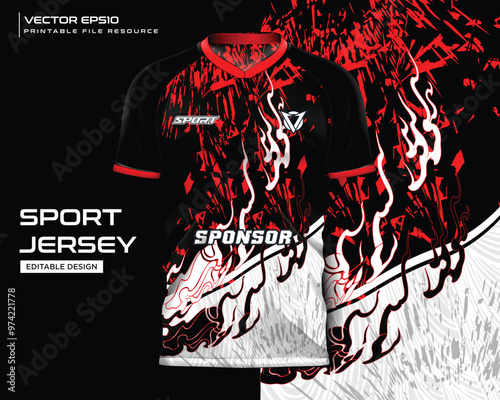 jersey design sport abstract grunge stripe pattern design for soccer, football, gaming, cycling design kit
