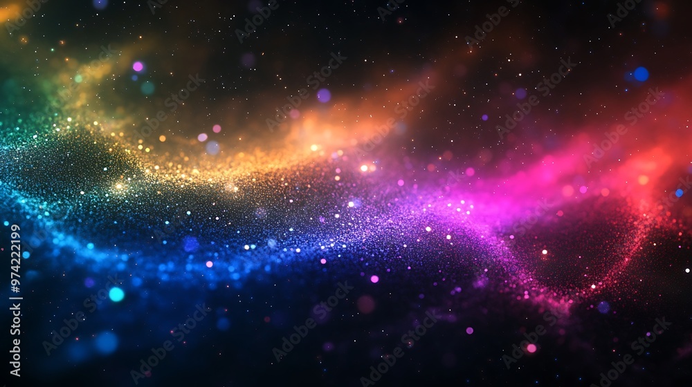 Obraz premium Abstract Glittering Waves