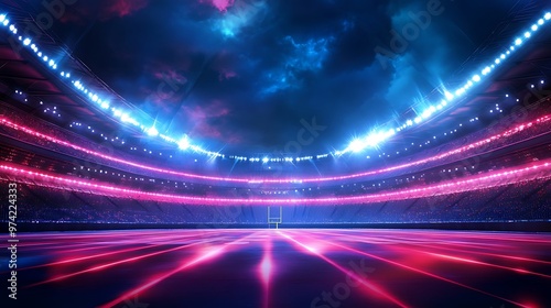 Football Stadium at Night