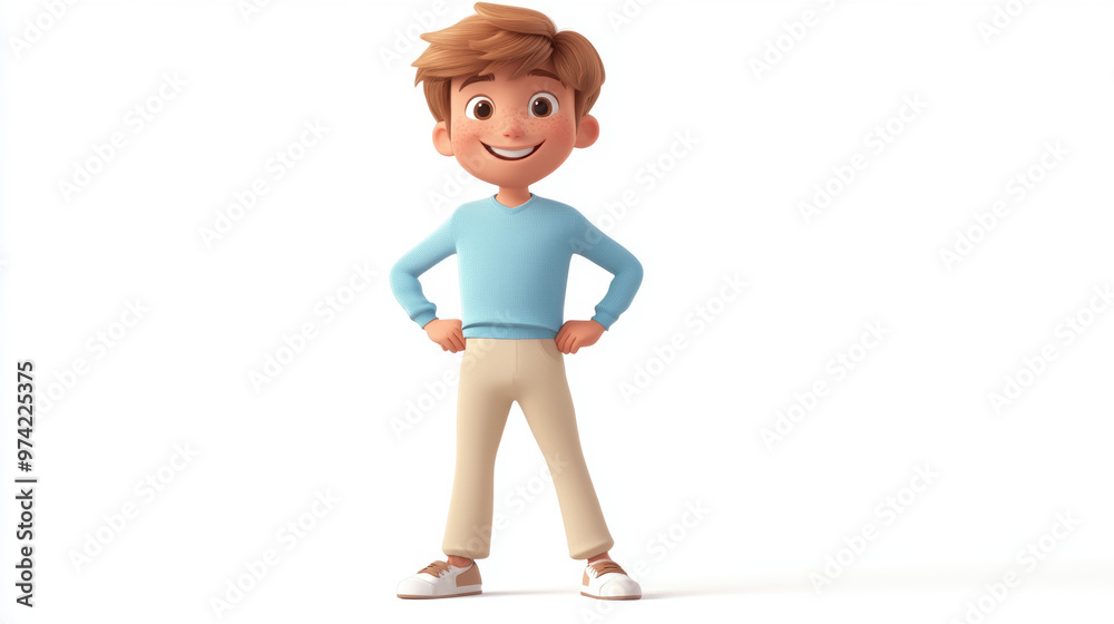 Happy Cartoon Boy. Happy Cartoon Boy.