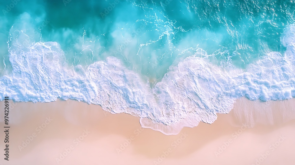 Waves Crashing on Sandy Beach Waves Crashing on Sandy Beach