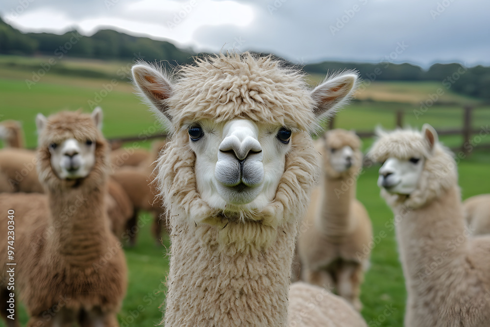 Obraz premium Alpaca in a mountain.