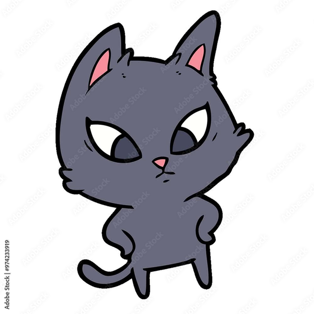 confused cartoon cat confused cartoon cat