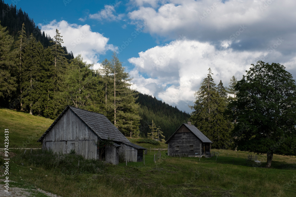 Ancient alpine hut, Austria. Ancient alpine hut, Austria.
