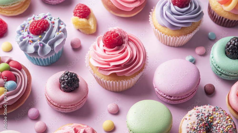 Sweet Treats on Pink. Sweet Treats on Pink.