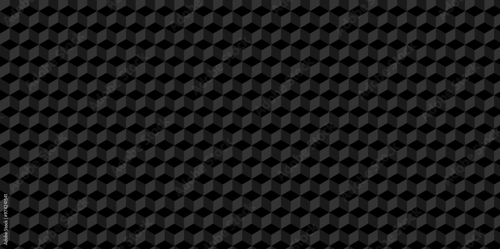 Abstract black and gray style minimal blank cubic. Geometric pattern illustration mosaic, square and triangle cube black background wallpaper. Abstract black and gray style minimal blank cubic. Geometric pattern illustration mosaic, square and triangle cube black background wallpaper.