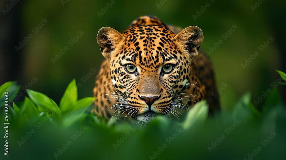 Obraz premium trees and bushes softly blurred