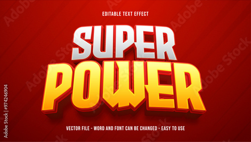 Super power editable text effect, heroes text style effect