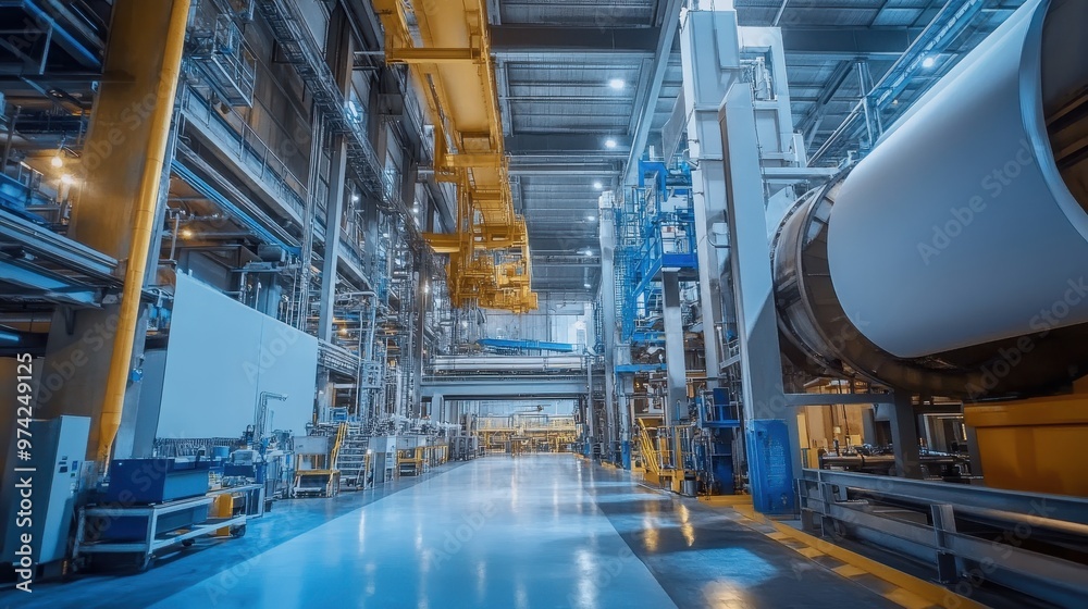 Vast Industrial Warehouse with Machinery and Equipment Vast Industrial Warehouse with Machinery and Equipment