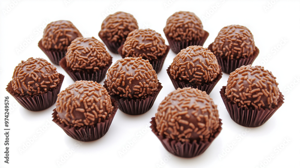 Brazilian sweet made with chocolate brigadeiro Brazilian sweet made with chocolate brigadeiro