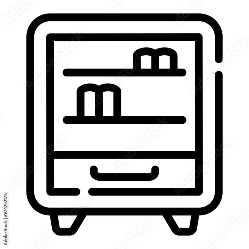 book shelf Line Icon