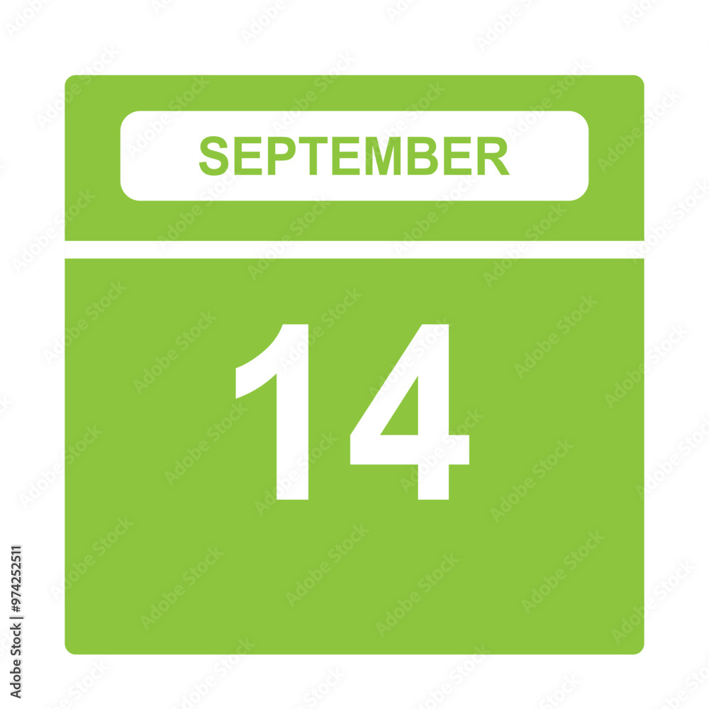 14 september calendar, september calendar vector illustration 14 september calendar, september calendar vector illustration
