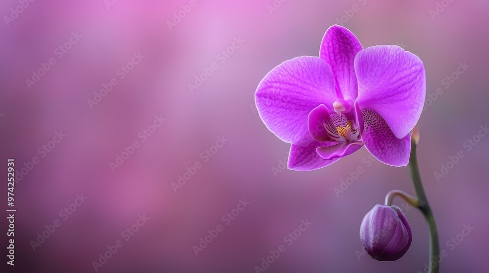Obraz premium A tight shot of a purple bloom with a softly blurred backdrop of petals
