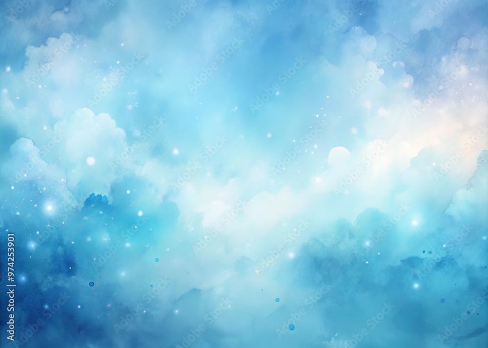 Soft, dreamy blue watercolor background with subtle texture and gentle gradations of hue, evoking a sense of serenity Soft, dreamy blue watercolor background with subtle texture and gentle gradations of hue, evoking a sense of serenity