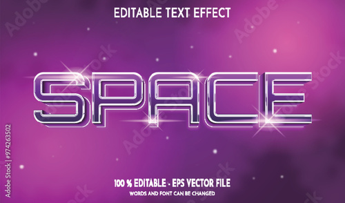 space editable text effect