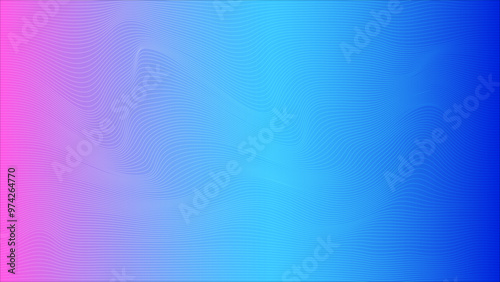Vibrant gradient background featuring smooth waves in shades of pink and blue, creating calming and modern aesthetic. Perfect for digital designs and presentations. 